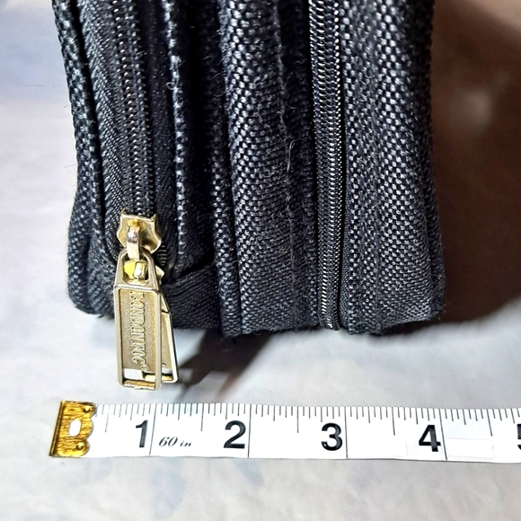 London Fog Ryka Briefcase/Laptop/Travel Bag 16x12 Expandable Blk. 11-Compartment - Picture 11 of 12